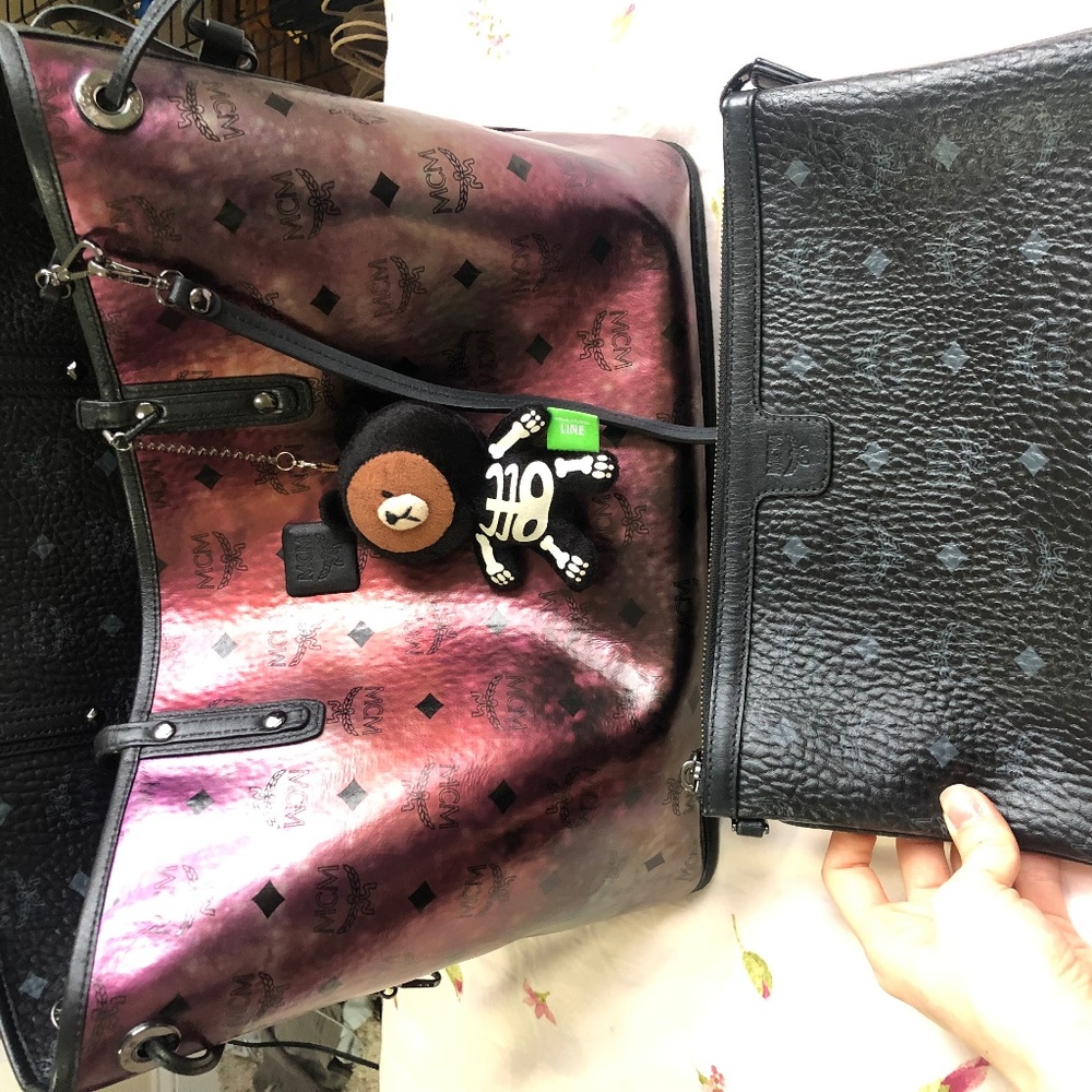 MCM tote bag and pouch